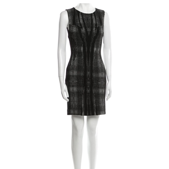 DVF Diane Von Furstenberg Mackenzie Black/White Sheath Dress Size 4 - Picture 3 of 12